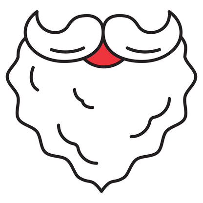 White Cotton Printed Unisex Sweatshirt Santa Beard