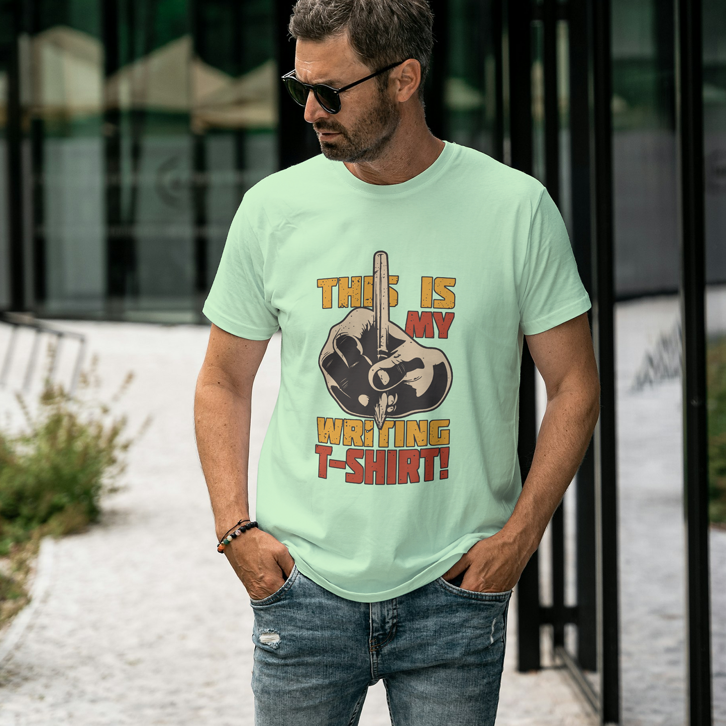 Round Neck Classic Crew T-shirt This is my Writing T-shirt