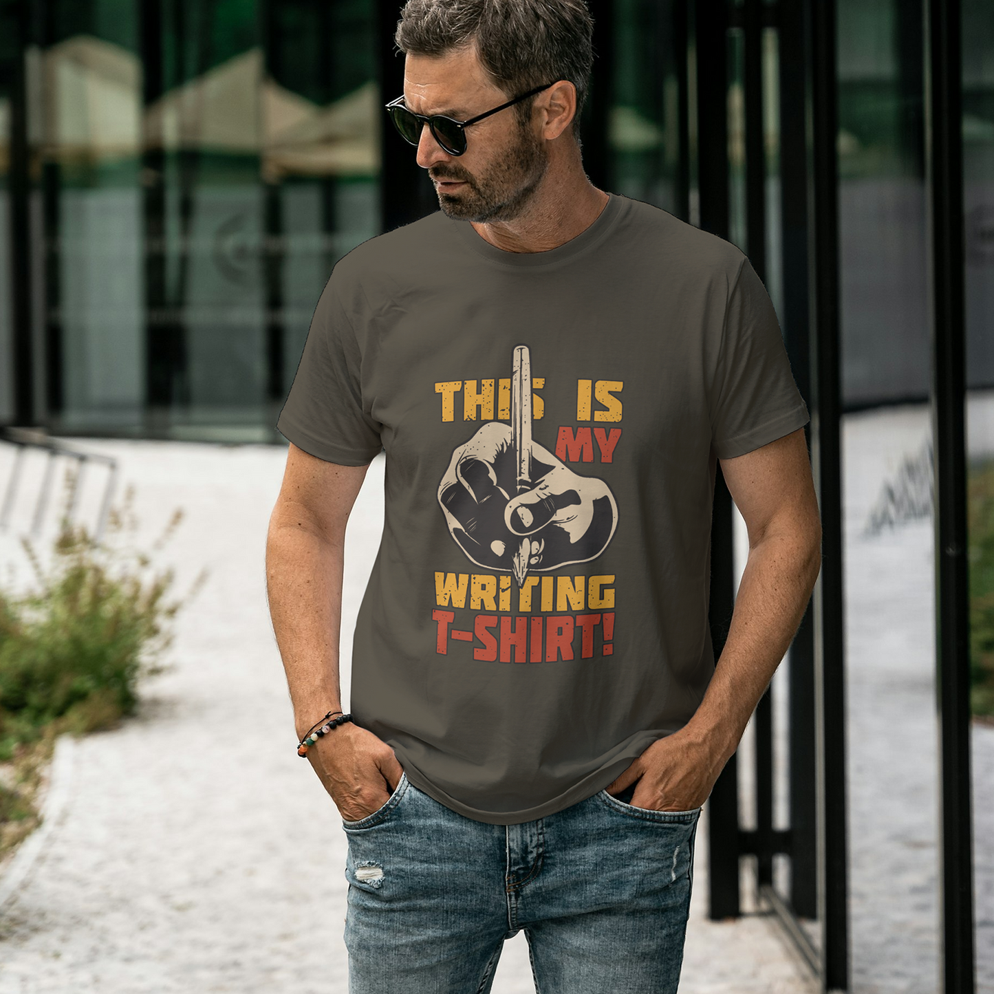 Round Neck Classic Crew T-shirt This is my Writing T-shirt