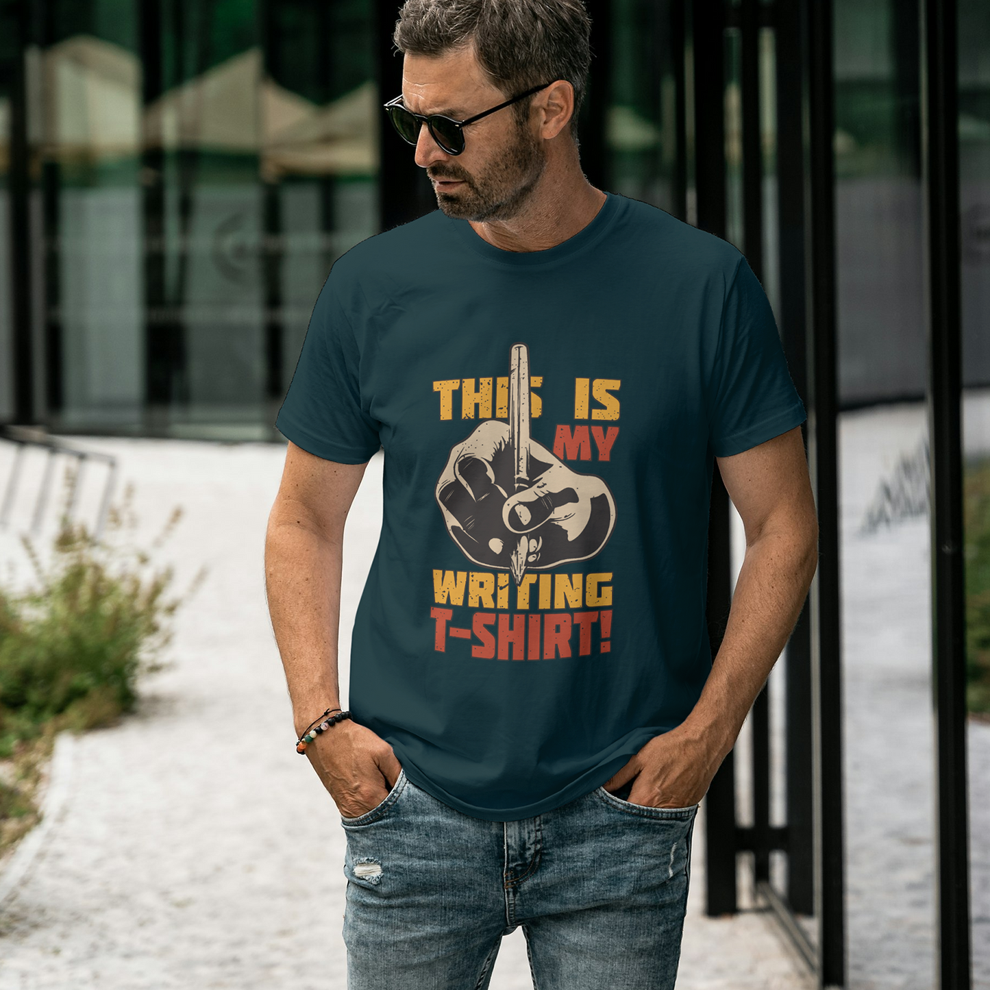 Round Neck Classic Crew T-shirt This is my Writing T-shirt