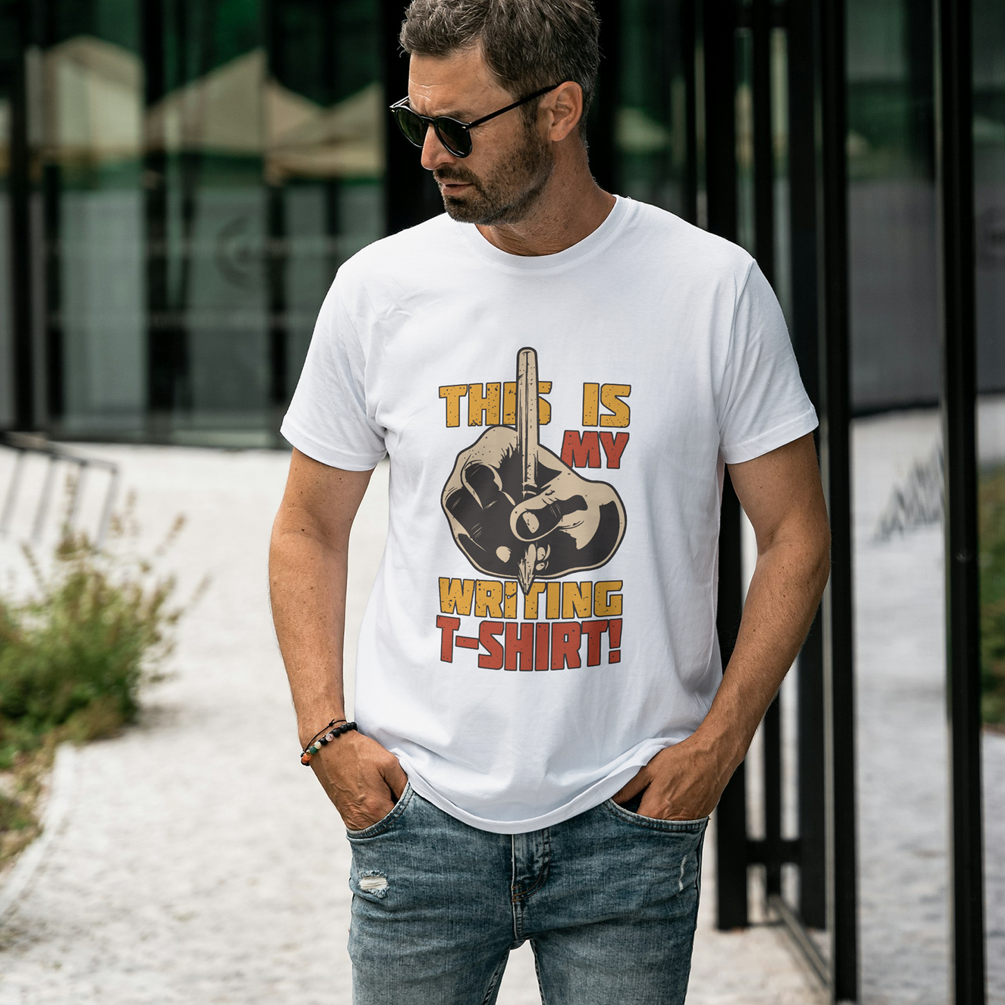 Round Neck Classic Crew T-shirt This is my Writing T-shirt