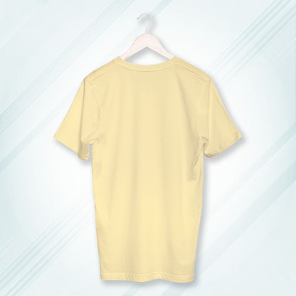 Beige Round Neck Classic Crew Solid T-shirt