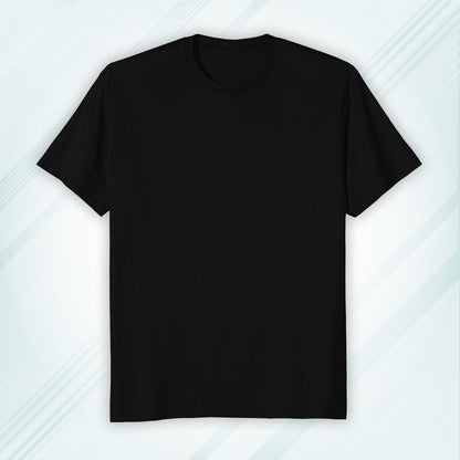 Black Round Neck Classic Crew Solid T-shirt