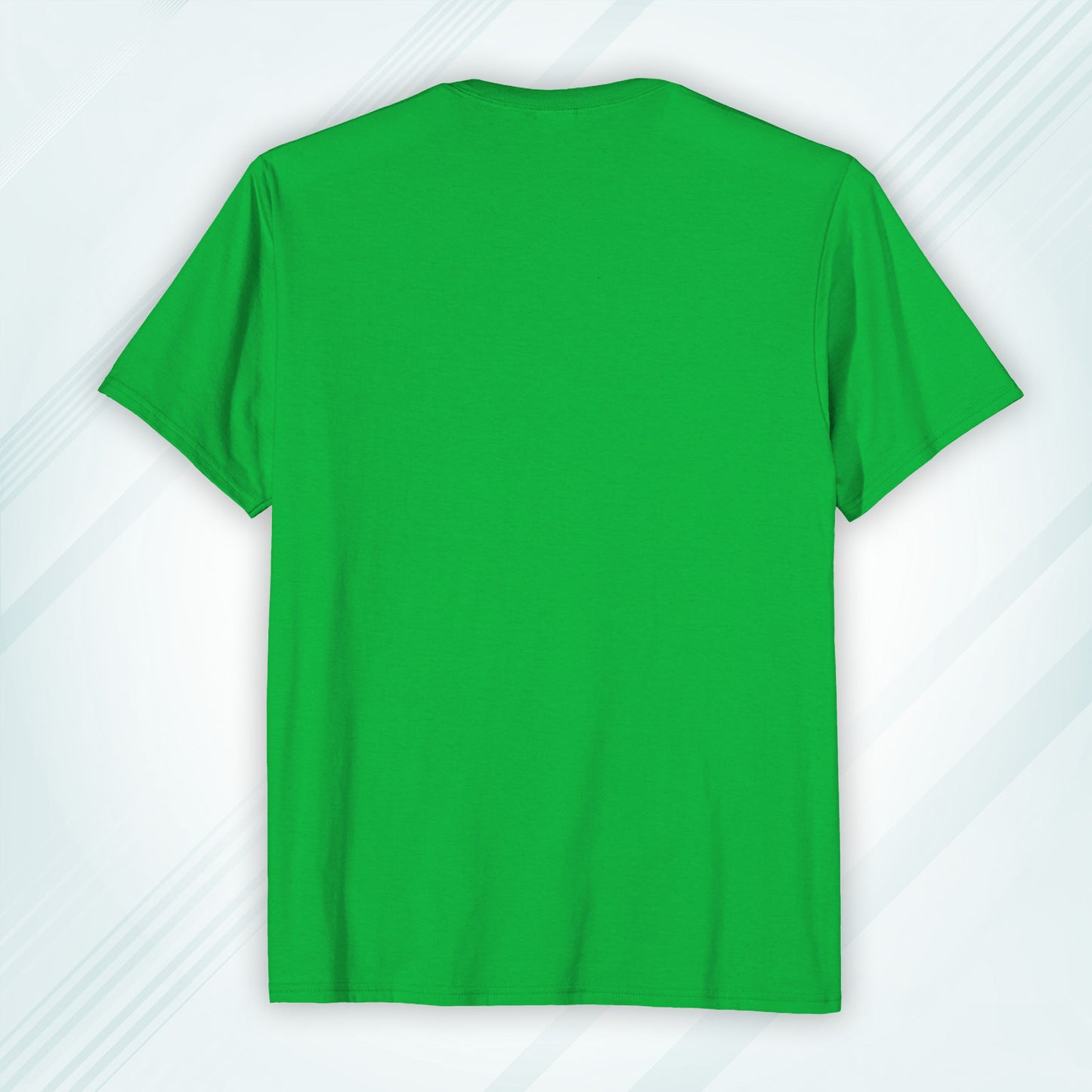 Flag Green Round Neck Classic Crew Solid T-shirt