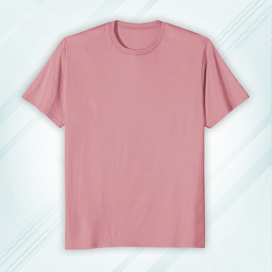 Flamingo Round Neck Classic Crew Solid T-shirt