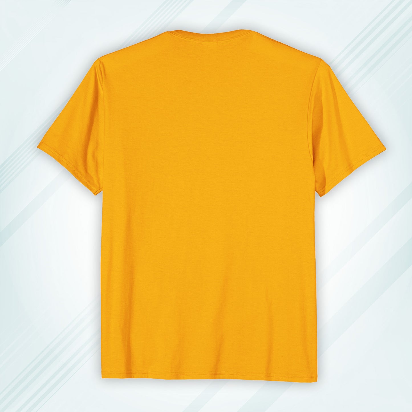Golden Yellow Round Neck Classic Crew Solid T-shirt