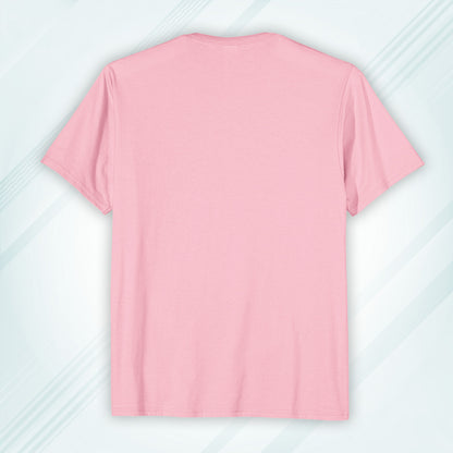 Light Pink Round Neck Classic Crew Solid T-shirt