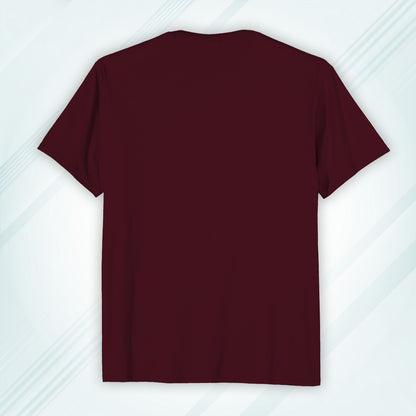 Maroon Round Neck Classic Crew Solid T-shirt