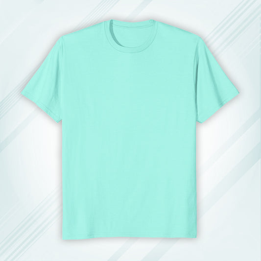 Mint Round Neck Classic Crew Solid T-shirt