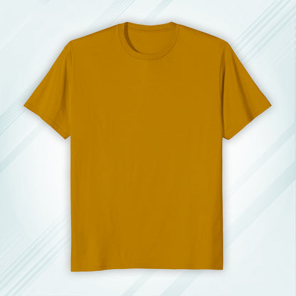 Mustard Yellow Round Neck Classic Crew Solid T-shirt