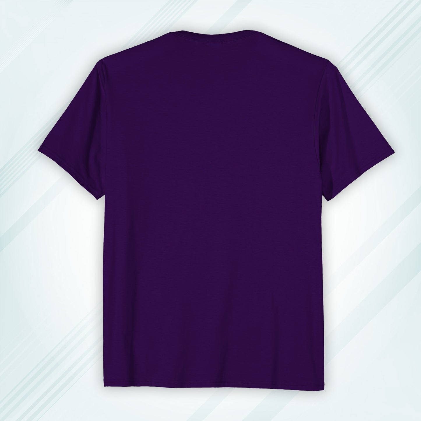 Purple Round Neck Classic Crew Solid T-shirt