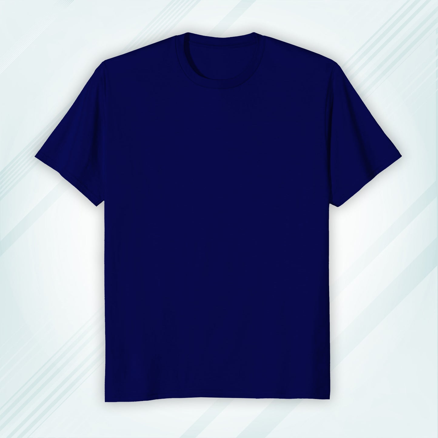 Royal Blue Round Neck Classic Crew Solid T-shirt