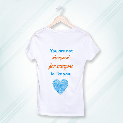 White Round Neck Classic Printed Classic T-Shirt Designed for Everyone | Women
